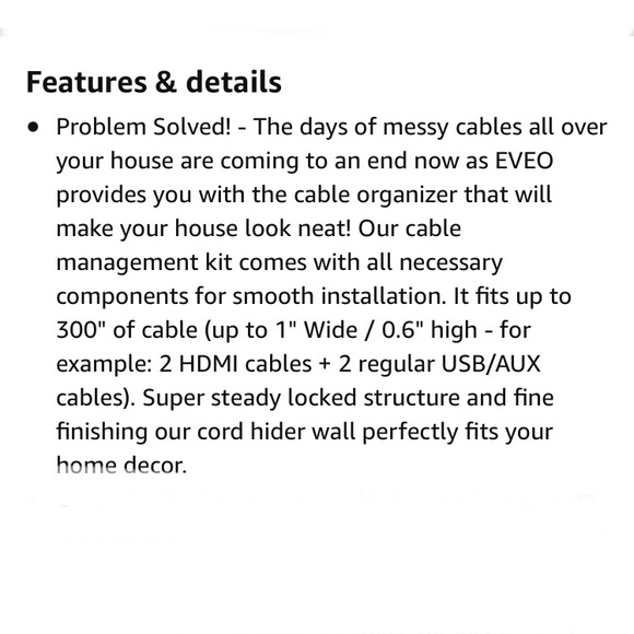 [EVEO] BNIB 150” Cable Raceway Cord Concealer - Picture 5 of 8